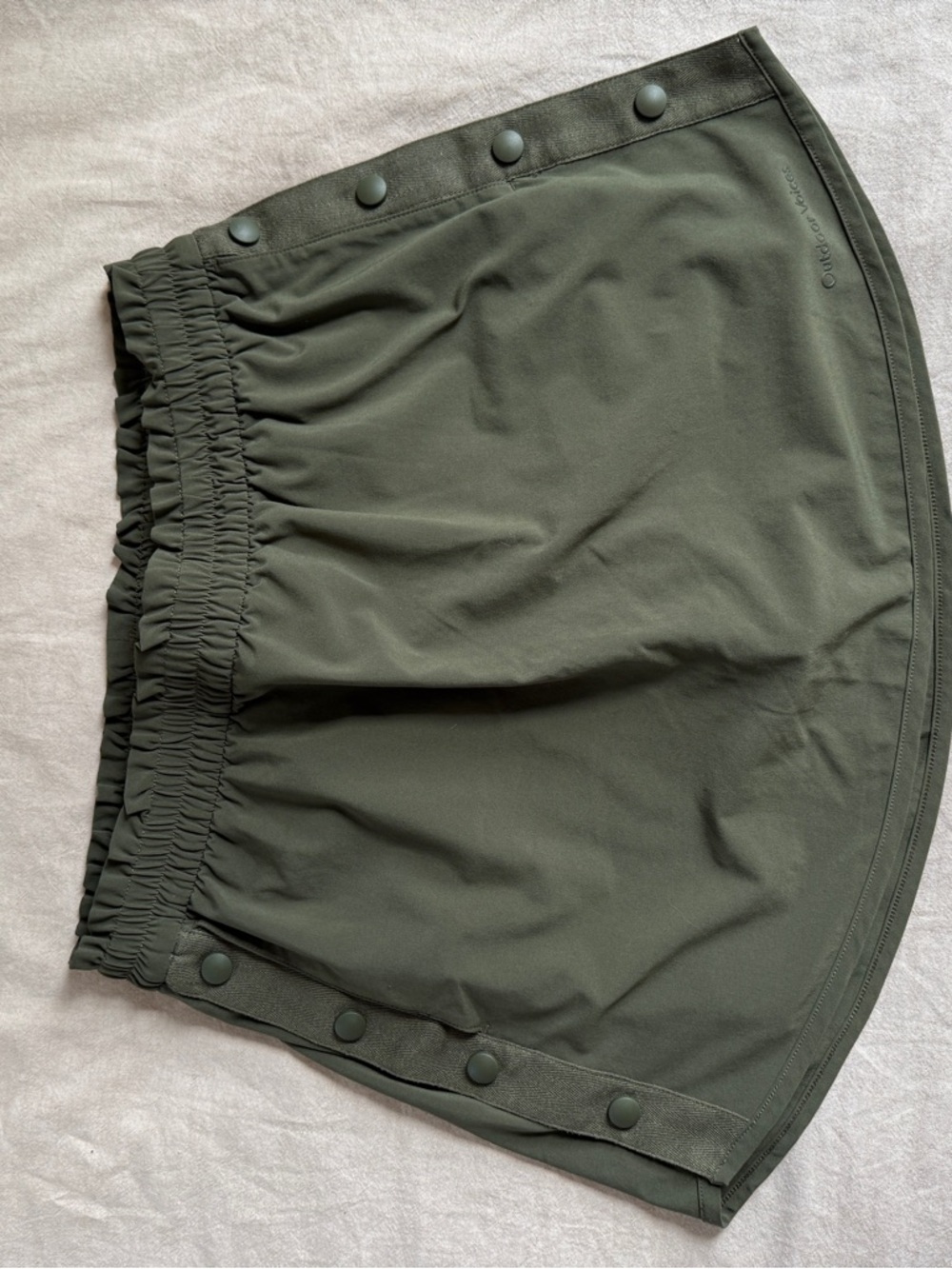 Outdoor Voices Olive Green Active Skort with Elastic Waist